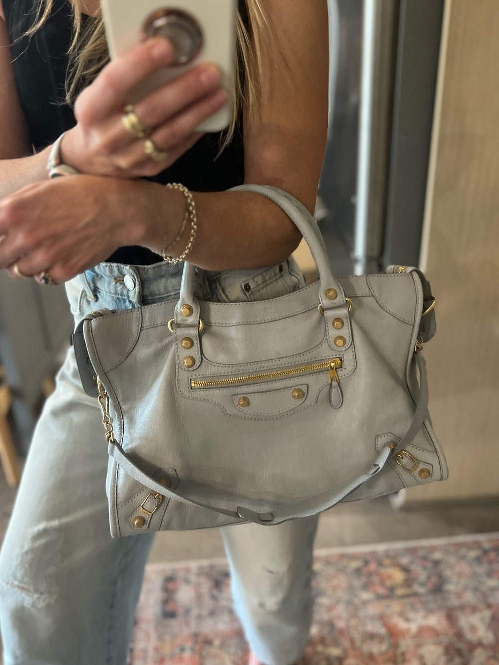 Balenciaga Giant City 12 Handbag Gray w/ Gold Hardware